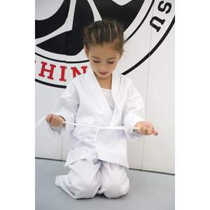 Uniforme de karaté pour enfants et adultes, ensemble léger avec ceinture, vêtements d'arts martiaux unisexes, 100% coton, coupe régulière - Product Image 6
