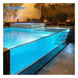 Outdoor Large Size Above Ground Clear PMMA Acrylic Container Swimming Pool