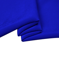 Tissu en soie 100% tissé écologique italien, crêpe de Chine 16 mm, largeur 55 pouces, bleu royal, pour vêtements de nuit, robes de mariée, rideaux, costumes