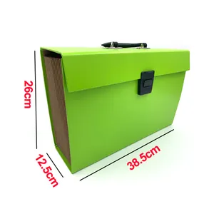 Custom Logo A4 Size Office School Bag With 19-PocketsAccordion File Folder Box Paper Document Organizer Handle Expanding Bag