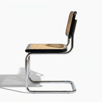 Chaise de salle à manger en rotin Cesca sur mesure 46x87x82cm, chaise cantilever en bois massif avec coussin en éponge, plusieurs options de couleurs personnalisées
