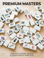 Jeu de tuiles de mahjong en acrylique écaille de tortue, durable, écologique, personnalisé, cadeau de voyage, jeu de divertissement, motifs paon et fleurs, 4