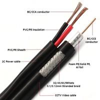 Cu Coaxial CCTV Cámara Video Cable de alimentación RG6 RG59 RG11 CCS Cables de comunicación con aislamiento de PVC