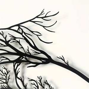 Decoración de Pared Art Deco de Hierro Fundido Negro con Diseño de Rama de Árbol para Sala de Estar, Dormitorio, Tema de Cumpleaños, Diseño Animal - Product Image 5