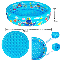 Aufblasbarer Kiddie 3 Ring Circles Swimmingpool Blow up Baby Ball Pit Pool