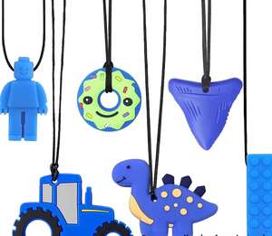 Jouet de dentition en forme de dents de requin, sans avis négatifs, transfrontalier, <span class=keywords><strong>pour</strong></span> pendentif en silicone, <span class=keywords><strong>collier</strong></span> à mâcher adapté aux enfants autistes - Product Image 4