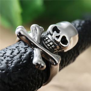 Skeleton Skull <b>Cross</b> <b>Ring</b> <b>Silver</b> Men's Punk Jewelry Gift Fashion <b>Ring</b> - Product Image 4