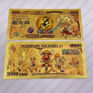 La Chine a fabriqué d'anime japonais <span class=keywords><strong>One</strong></span> <span class=keywords><strong>Piece</strong></span> 10000 yens commerce d'argent fournisseurs de billets de banque plaqués feuille d' - Product Image 2