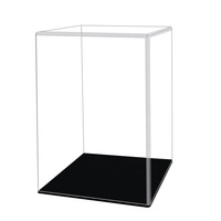Vitrine en acrylique anti-poussière, boîte de présentation en acrylique pour décoration de Noël, présentoir anti-poussière et étanche