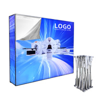 Bannière Pop-up Lumineuse Personnalisée, Tissu Tendu Pliable de 8 Pieds, Écran d'Affichage LED Pop-up