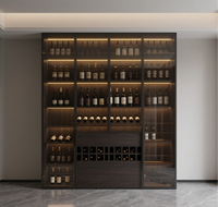 Étagères à vin rondes rotatives en métal pour restaurant d'usine, armoires à vin sur pied en verre, bar à vin, présentoir de cave à vin