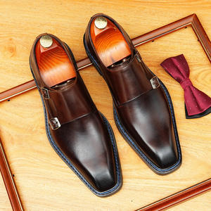 Zapatos Retro Casuales de Cuero Genuino Hechos a Mano con Punta Redonda para Hombre, Zapatos Sin Cordones Modernos con Acabado Encerado, Mocasines Británicos - Product Image 2