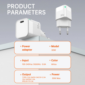 Dual Port xách tay Sạc Nhanh 20W-65W Điện thoại di động thông minh <span class=keywords><strong>USB</strong></span> tường sạc với EU cắm cho du lịch - Product Image 3