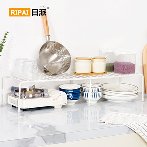 ชั้นวางของในครัว Ripai 2 ชั้นอเนกประสงค์ สำหรับจัดเก็บจาน ชาม และเครื่องเทศ ใช้บนเคาน์เตอร์ได้ - Product Image 2