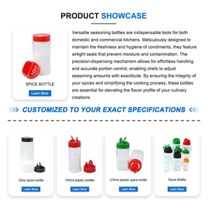 Botella de Plástico PET de Grado Alimenticio para Especias, Botella con Dosificador para Especias, Condimentos y Salsas, con Logotipo Personalizado - Product Image 4