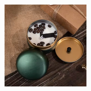 Velas de lujo Perfumadas Lata personalizada Vela perfumada de soja Decoración de granos de café Velas perfumadas Etiqueta privada - Product Image 5