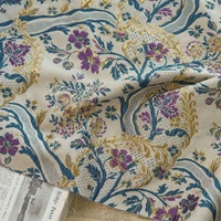 Tissu Jacquard Brocart de Luxe Métallique Vintage de Haute Qualité RTS pour Oreillers de Robe