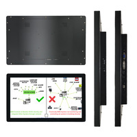 18.5 pouces étanche Ip65 cadre ouvert robuste écran d'affichage à montage sur panneau moniteur tactile LCD industriel capacitif