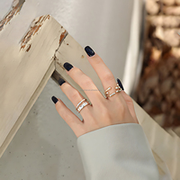 Bague ouverte fendue martelée en argent 925 bijoux de bande réglable minimaliste pour les femmes vêtements de tous les jours et accessoire de déclaration empilable