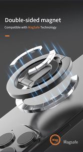 Support de téléphone magnétique pliable et réglable à 360° avec anneau de maintien, idéal pour le bureau – Vente en gros - Product Image 4