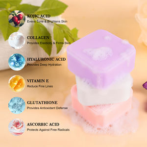 Jabón en Barra Vegano Orgánico de Marca Privada con Ácido Kójico y Glutatión para Aclarar, Blanquear, Hidratar y Controlar la Grasa del Rostro y Cuerpo - Product Image 3