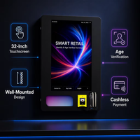 Distributeur automatique de tabac mural compact pour discothèques, conforme ADA, options de paiement multiples, vérification d'identité, SDK API
