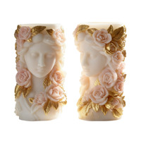 Bougies parfumées en gelée de cristal avec fleurs naturelles, vente en gros, huiles essentielles, décoration en verre, cadeau d'anniversaire