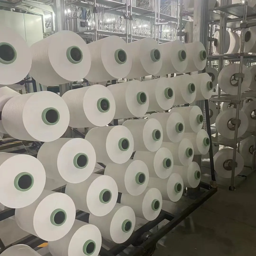 150D/48F 6000ppm 100% polyester chức năng dty sợi trắng Cooper sợi kháng khuẩn