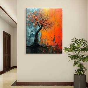 Dipinto Moderno di Lusso con Paesaggio Astratto, Bellissima Decorazione da Parete per Soggiorno, Olio su Tela con Supporto Leggero - Product Image 2