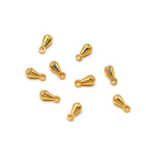 Teardrop Pendant 18K Gold Plated <b>Copper</b> Jewelry Finding For DIY <b>Bracelet</b> Chain Accessory Water Drop Shape 000743 - Product Image 4
