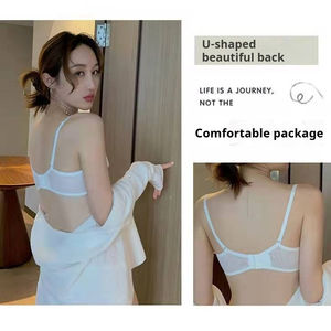 Reggiseno <span class=keywords><strong>mezza</strong></span> tazza <span class=keywords><strong>con</strong></span> spalline in acciaio morbido Anti-cedente supporto superiore Sexy modello solido reggiseno a <span class=keywords><strong>mezza</strong></span> <span class=keywords><strong>coppa</strong></span> reggiseno modellante - Product Image 4