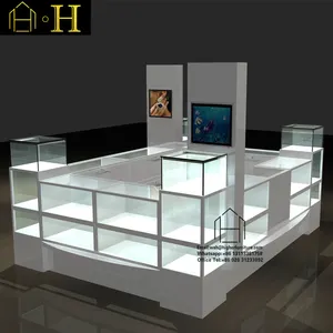 Luxury Decorative Design Commercial Jewellery Store Furniture Decoration Jewelry Shop Display Showcase Cabinet Mall Kiosks