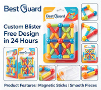 Empaque Colgante Personalizado de PET Tipo Blister con Orificio, Servicio de Moldeo Personalizado, Embalaje de Exportación para Figuras de Acción, Reciclable, 1mm
