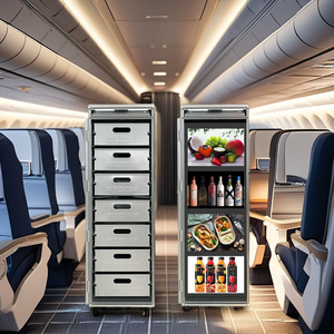 Chariot polyvalent personnalisé en gros chariot de haute qualité à repas bon marché ATLAS chariot de service d'avion pleine et demi taille - Product Image 3