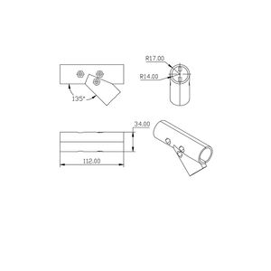 Produsen Cina 1140 rohs pengencang disesuaikan D28 bagian dukungan tetap konektor pipa <span class=keywords><strong>aluminium</strong></span> untuk D28 tabung profil <span class=keywords><strong>aluminium</strong></span> - Product Image 3