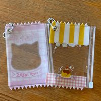 Vente en gros de sac porte-cartes photo personnalisé porte-clés transparent pochette à fermeture éclair en PVC pour porte-cartes photo coréen kpop star
