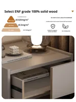 Table de chevet flottante italienne moderne haut de gamme JINGSHUN en bois massif 30 cm, petite armoire de rangement ultra-étroite, chambre à coucher, luxe léger