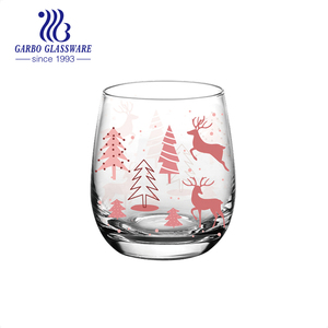 340มิลลิลิตรการออกแบบการพิมพ์ Stemless ไวน์สุขสันต์วันคริสต์มาสมือทาสีแก้วไวน์ - Product Image 1