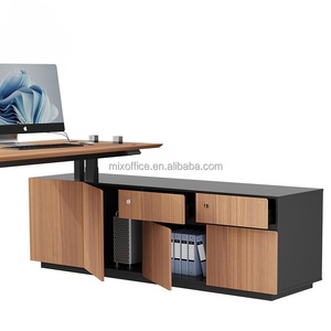 Thiết kế hiện đại chuyển động điều hành Chiều cao điều chỉnh hiện đại nội thất văn phòng gỗ rắn Bàn máy tính - Product Image 3