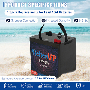 Chu kỳ cao Lithium Ion chu kỳ sâu pin 48V 50Ah LiFePO4 GC2 Kích thước trực tiếp thay thế 6V pin truyền thống cho xe Golf - Product Image 3