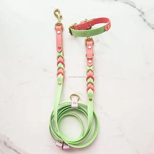 Huấn luyện chó đa chức năng và đi bộ bằng nhựa bện chì với trang trí đinh tán có sẵn trong các màu sắc khác nhau - Product Image 2