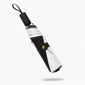 Parapluie pliant double usage anti-UV avec motif chat, protection solaire automatique, colle noire, vente en gros - Product Image 5