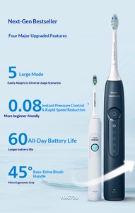 HX5171 pour <span class=keywords><strong>Brosse</strong></span> à Dents Électrique Sonicare <span class=keywords><strong>DiamondClean</strong></span> Série 3 HX5181 Modèle Sonique pour Débutants Version Améliorée pour Couples - Product Image 4