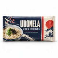 Sacs d'emballage personnalisés pour nouilles Udon, sachets à trois soudures latérales, haute barrière, en plastique de qualité alimentaire pour pâtes et nouilles, marque privée
