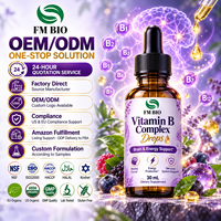Gouttes de complexe de vitamines B de qualité supérieure, soutien énergétique et du système nerveux, fabricant de gouttes de complexe de vitamines B en marque privée OEM
