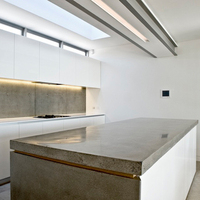 Cuisine Modulaire Intelligente Moderne de Luxe : Meuble Mural Économique en Bois, Îlot de Cuisine, Surface Laquée, Mobilier en Placage de Bois