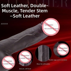 Dildo Realista de Silicona Negra, Telescópico, con Funciones de Calentamiento, Vibración y Oscilación, Juguete Sexual para Adultos, Mujeres - Product Image 4