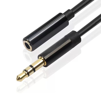 3,3 Fuß Kopfhörer-Verlängerungskabel 3,5 mm Stecker auf Buchse Aux-Audio-Verlängerungskabel Nylon-Ummantelung für Mediaplayer