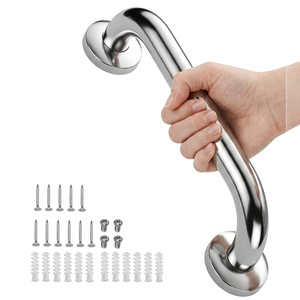 Barre d'appui de sécurité en acier inoxydable pour salle de bain, 12 pouces, nickel poli, pour toilettes et douche - Product Image 1