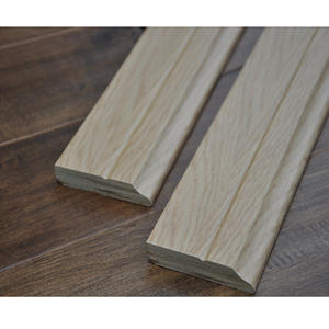 Rodapié de madera de roble <span class=keywords><strong>blanco</strong></span> Chapado en madera real, rodapié de madera real de ingeniería a precio de fábrica, muy <span class=keywords><strong>barato</strong></span> - Product Image 1